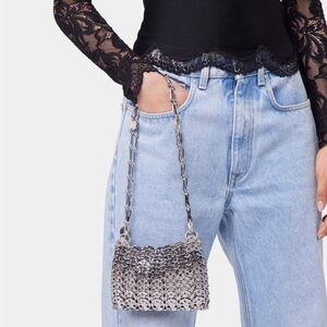 Paco Rabanne 1969 Nano Silver Chainmail Shoulder Bag